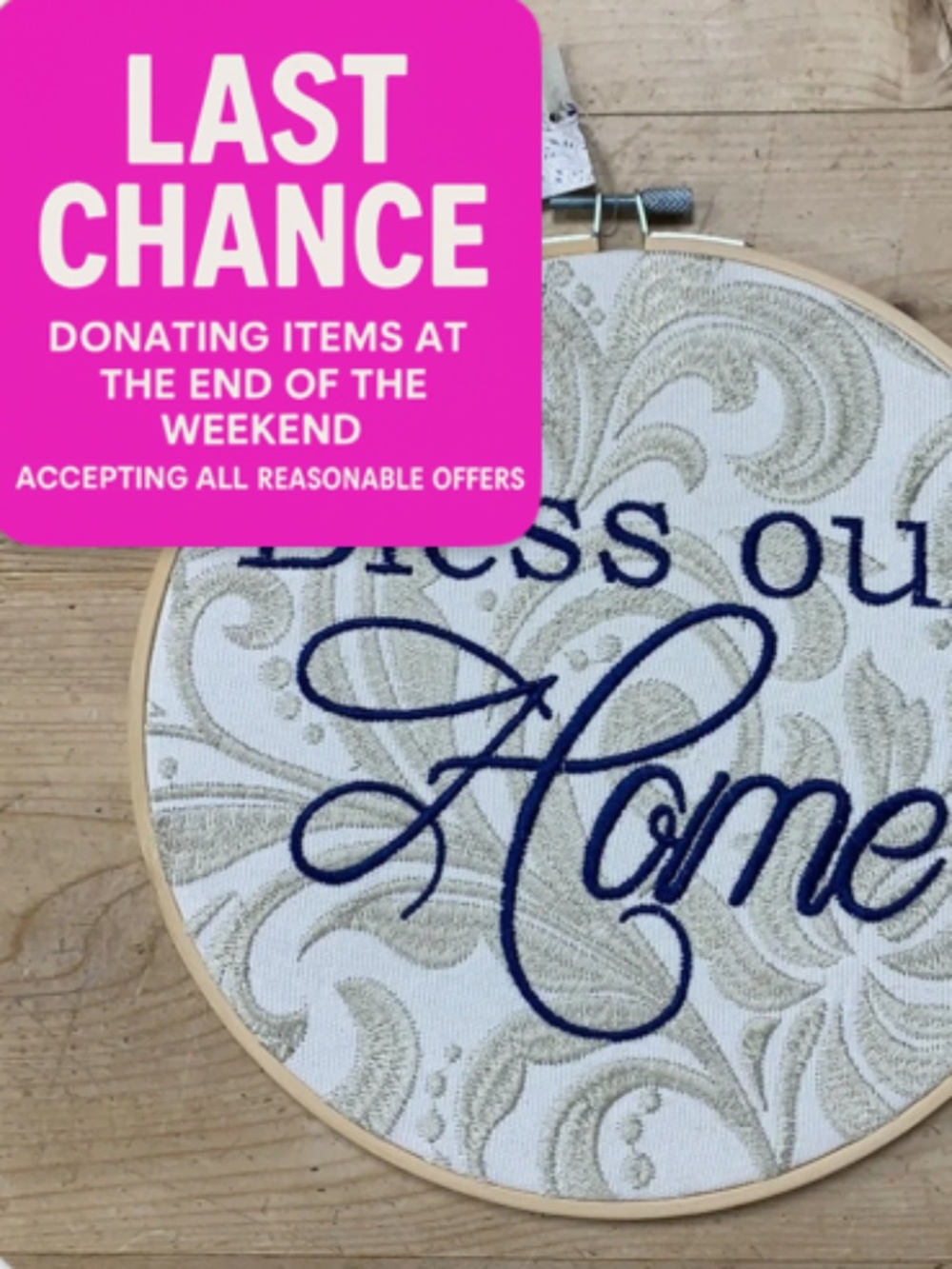 Bless our Home Decorative Wall Hanging Embroidery Hoop wall decor Cracker Barrel